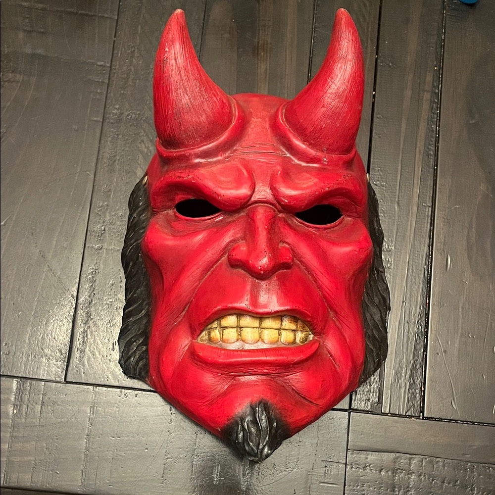 Red Devil Mask with Horns
